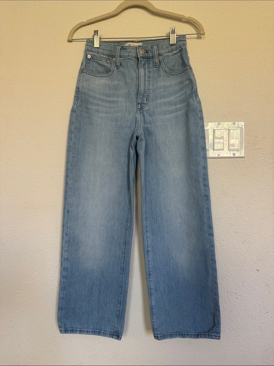 Madewell Denim - Madewell Slim Wide Leg Crop Light Blue Wide Leg Jeans Size 24